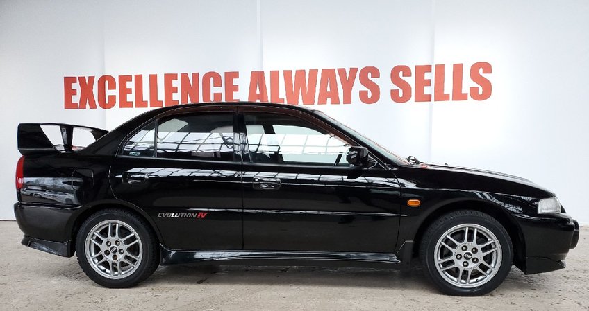 View MITSUBISHI LANCER EVOLUTION EVO 4 STUNNING GLOSS BLACK IN MINT CONDITION